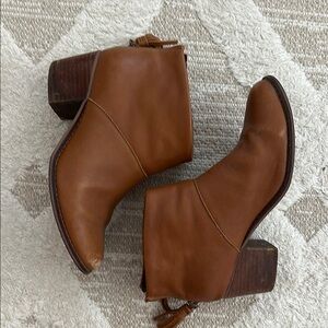 TOMS Brown Leather Ankle Boots